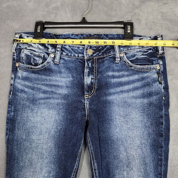 Silver‎ Jeans CO. Elyse Skinny Jeans Tagged 32/27, Actual Measure 35-36x27 - Picture 9 of 9